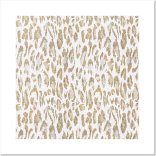 Animal skin leopard beige vintage texture Posters and Art